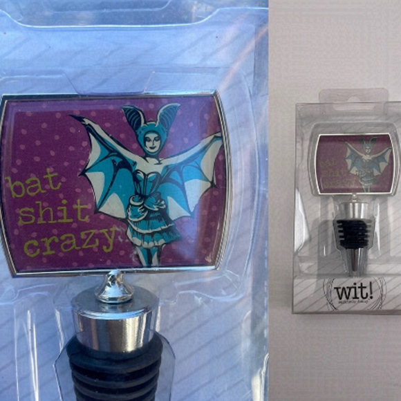 Bat Shi* Crazy Wine Stopper New - Picture 2 of 8